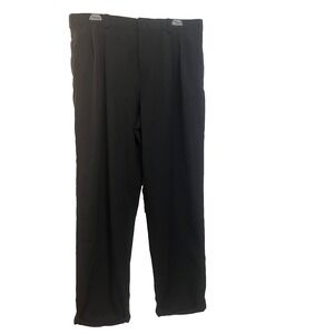 Eddie Bauer Pants‎ Men 36 Dress Tall Black Pleated Bottoms Business Wool Work